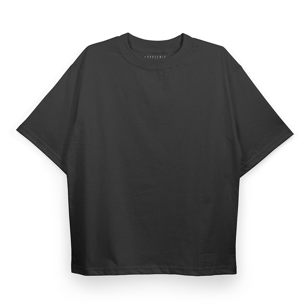 Unisex Heavyweight Oversized Tee - Melange Charcoal