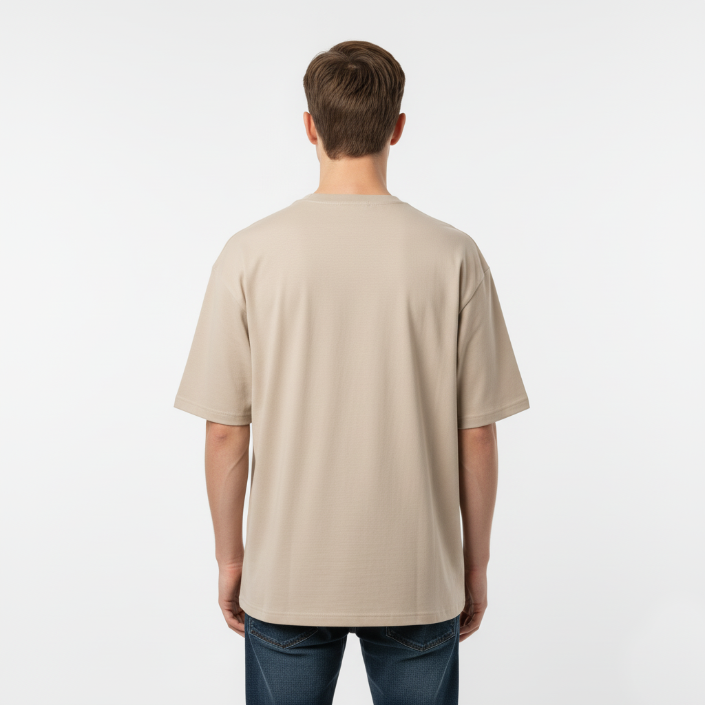 Unisex Heavyweight Oversized Tee - Beige