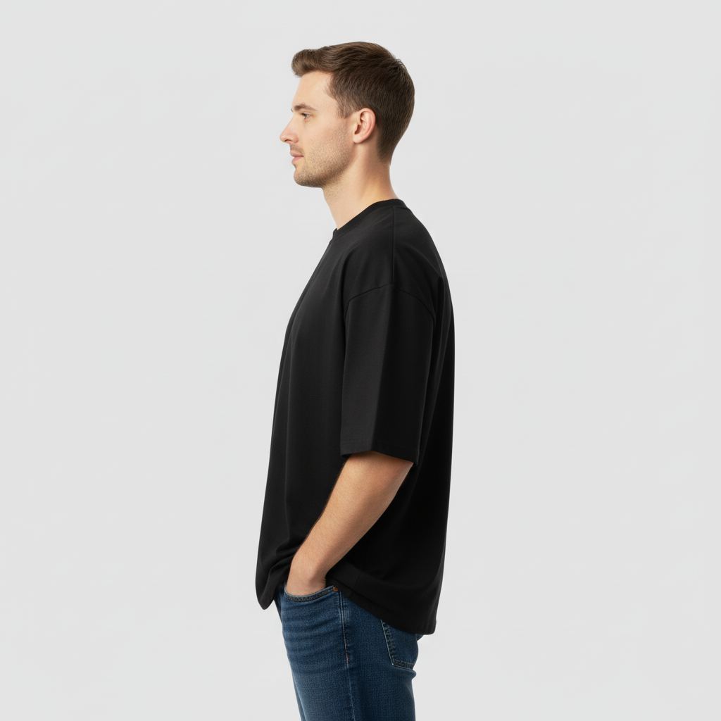 Unisex Heavyweight Oversized Tee - Black