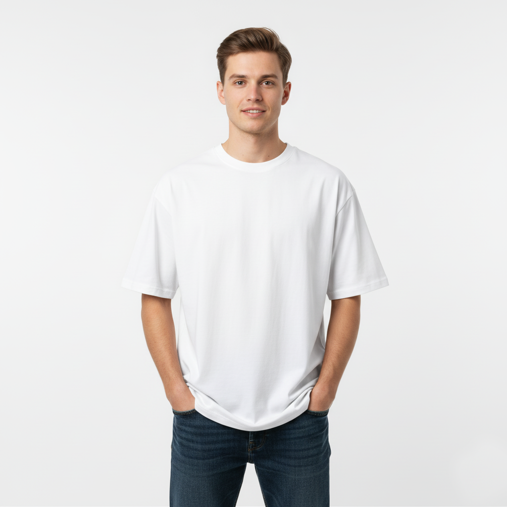 Unisex Heavyweight Oversized Tee - White