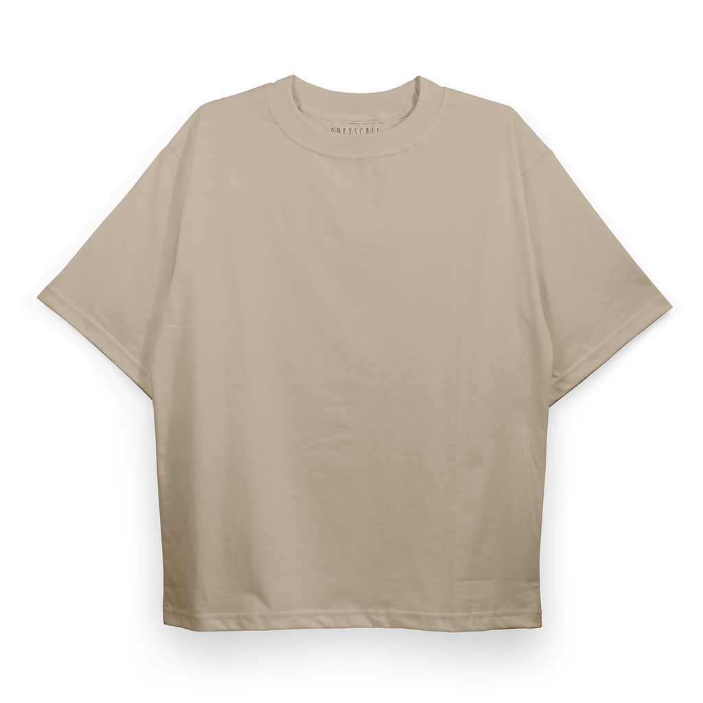 Unisex Heavyweight Oversized Tee - Beige
